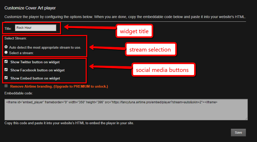 How to embed the Airtime Pro Player widget - Airtime Pro